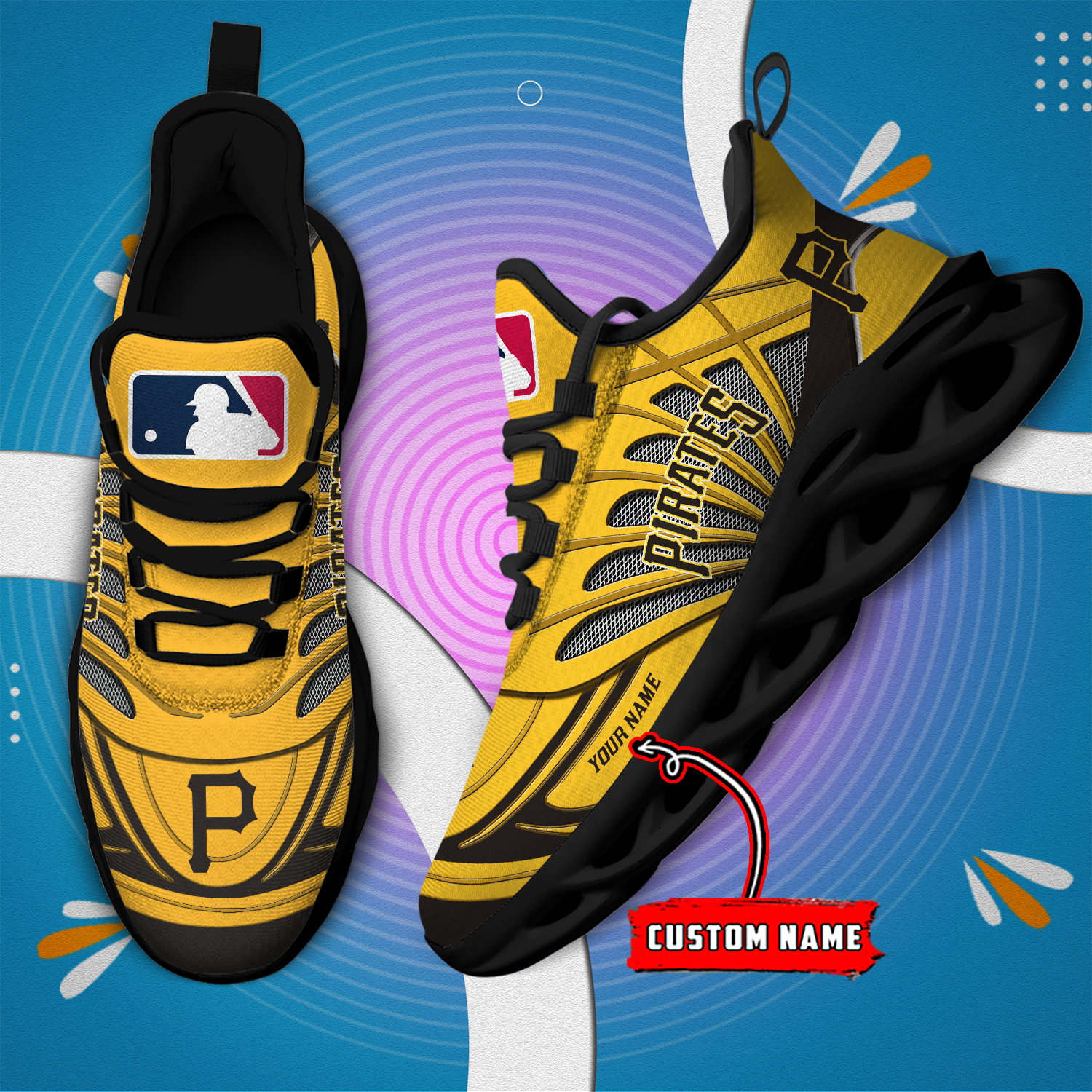 Personalisierter Name Pittsburgh Pirates Max Shoes DS005