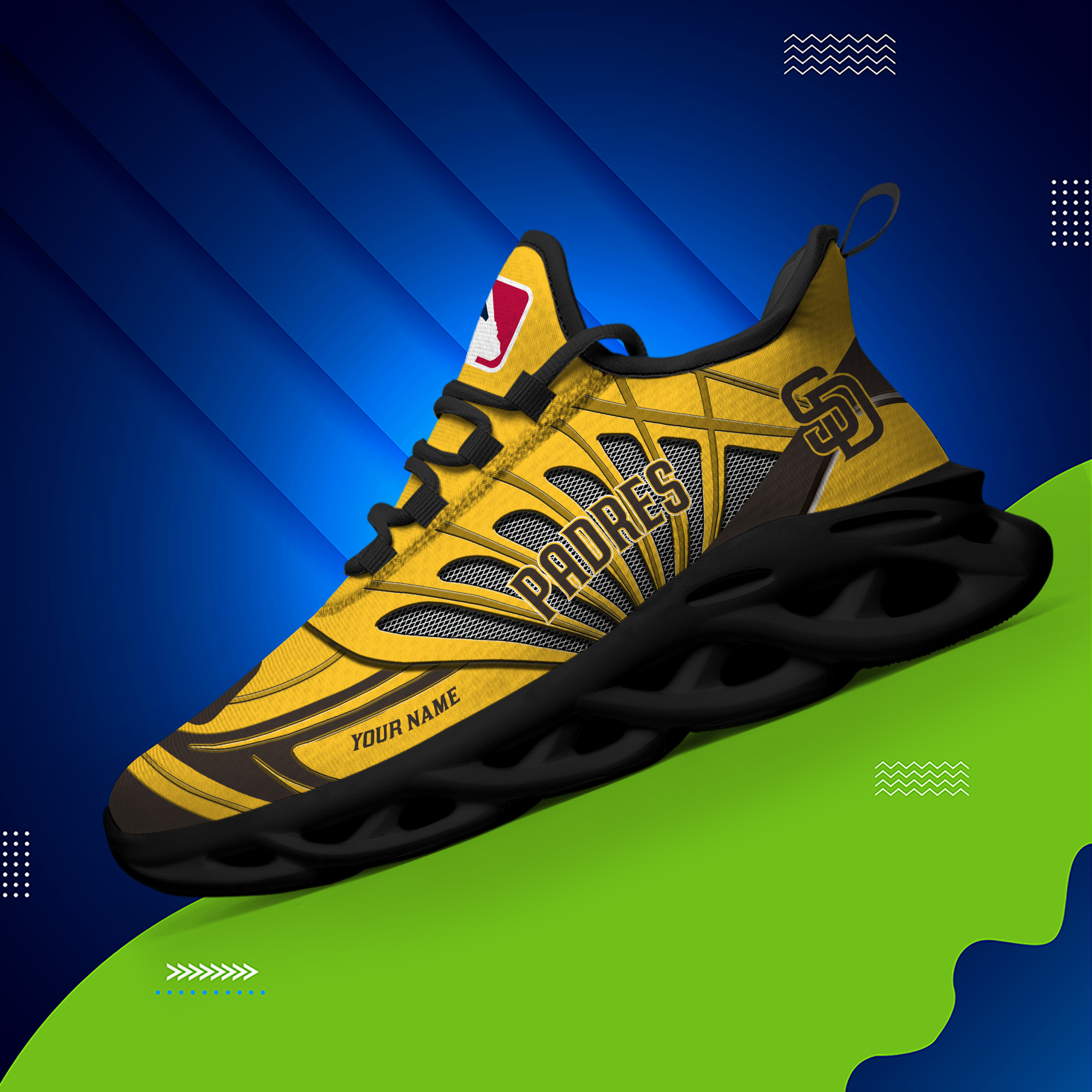 Personalisierter Name San Diego Padres Max Shoes DS005