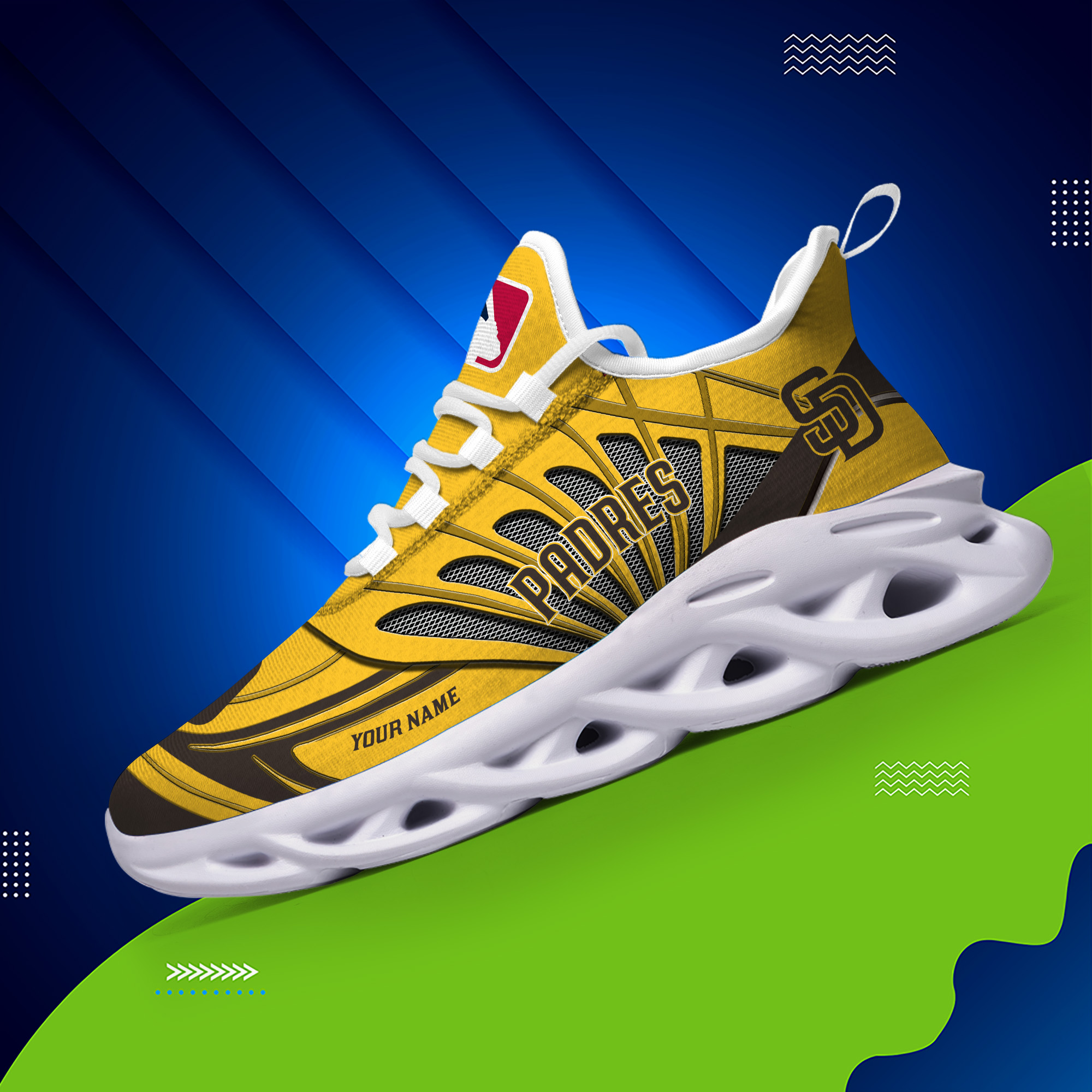 Personalisierter Name San Diego Padres Max Shoes DS005