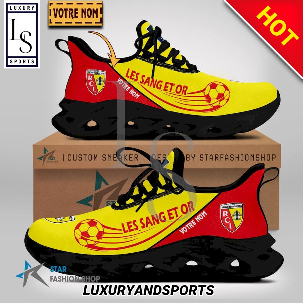 Racing Club de Lens Ligue 1 Benutzerdefinierter Name MAX SHOES