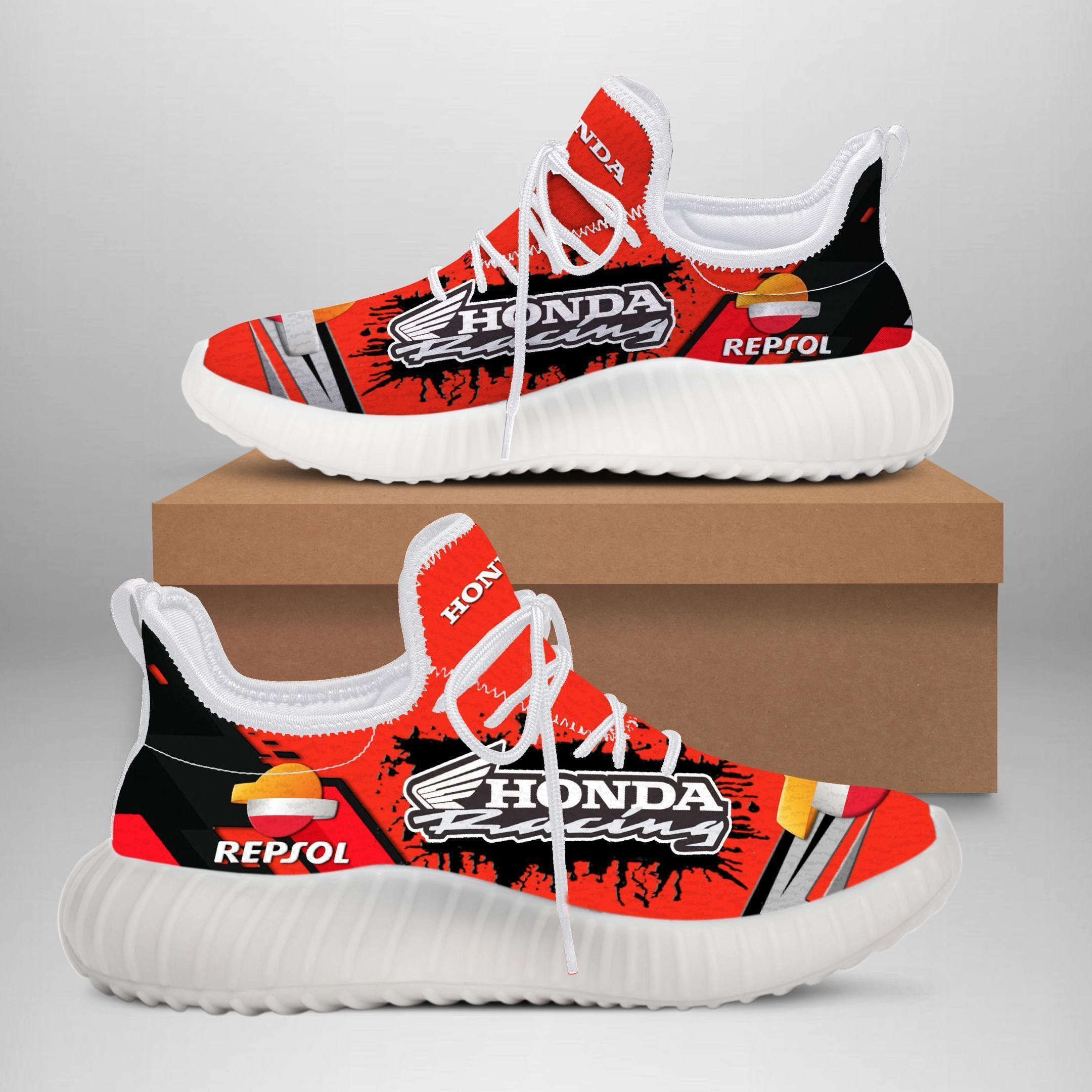 Repsol Honda Racing VTH YZ Schuhe Ver 1 (Orange-Rot)