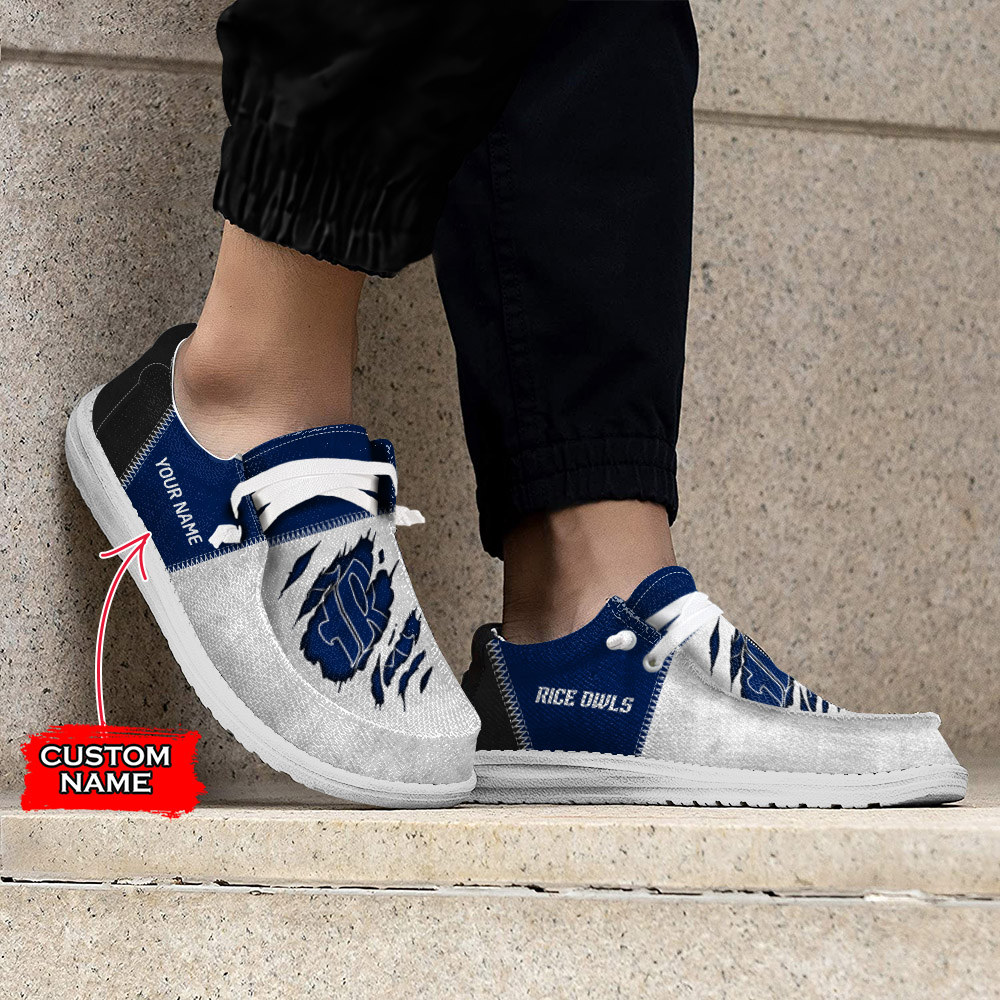 Rice Owls personalisierte H-D-Sportschuhe – individuelles Namensdesign