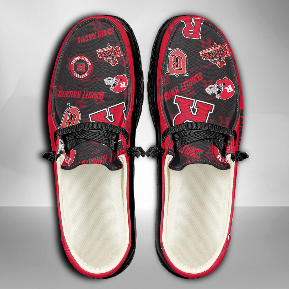 Rutgers Scarlet Knights H-D Shoes Wally Herren-Slipper zum Schnüren für Männer und Frauen