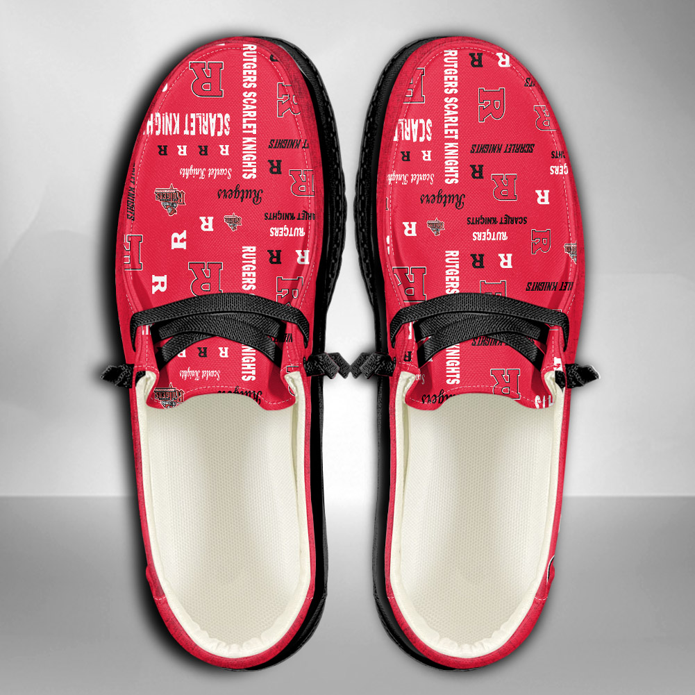 Rutgers Scarlet Knights H-D Shoes Wally Herren-Slipper zum Schnüren für Männer und Frauen