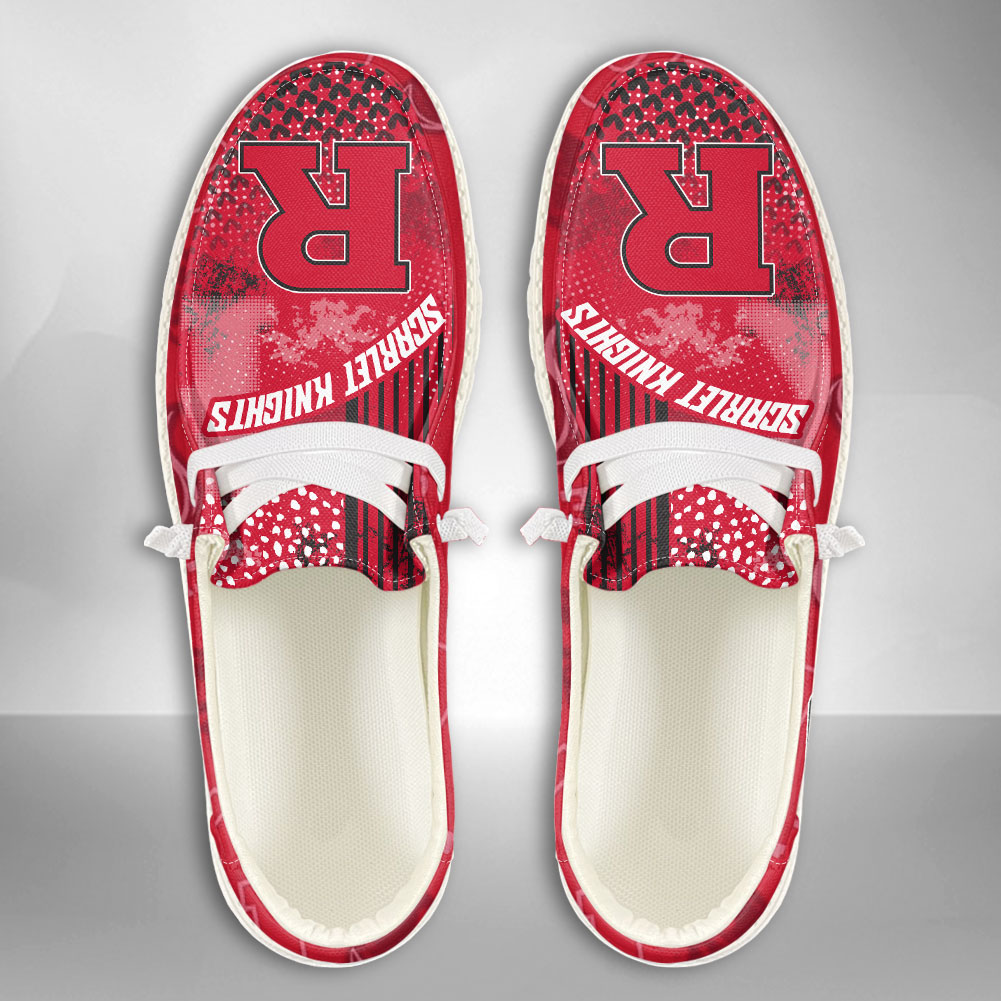 Rutgers Scarlet Knights H-D Shoes Wally Herren-Slipper zum Schnüren für Männer und Frauen