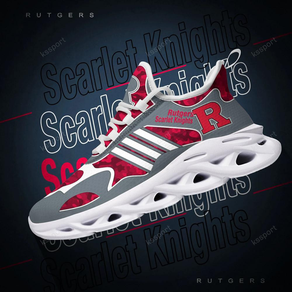 Rutgers Scarlet Knights Max Soul Clunky, Camo Running Sneakers für Fans aller Zeiten