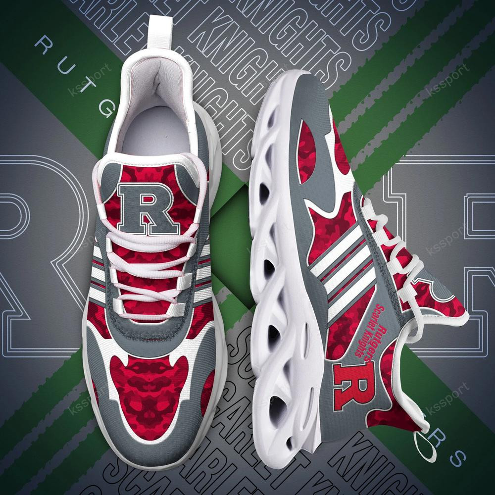 Rutgers Scarlet Knights Max Soul Clunky, Camo Running Sneakers für Fans aller Zeiten
