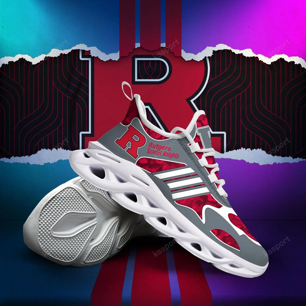 Rutgers Scarlet Knights Max Soul Clunky, Camo Running Sneakers für Fans aller Zeiten
