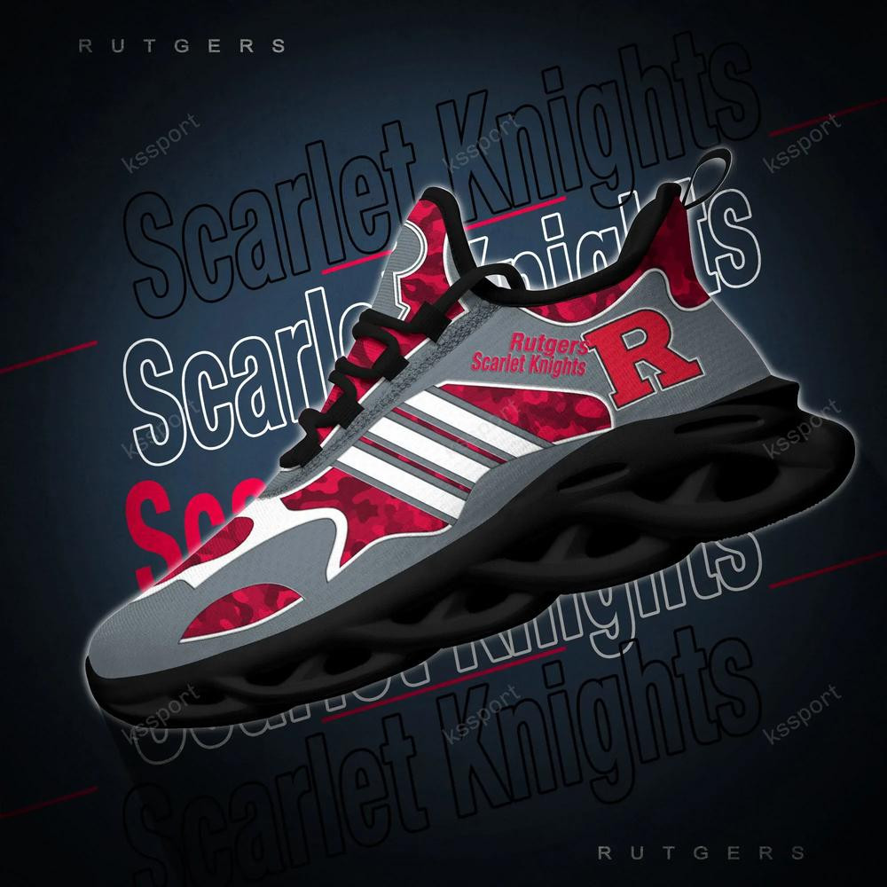 Rutgers Scarlet Knights Max Soul Clunky, Camo Running Sneakers für Fans aller Zeiten