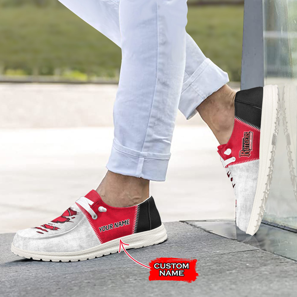 Rutgers Scarlet Knights personalisierte H-D-Sportschuhe – individuelles Namensdesign