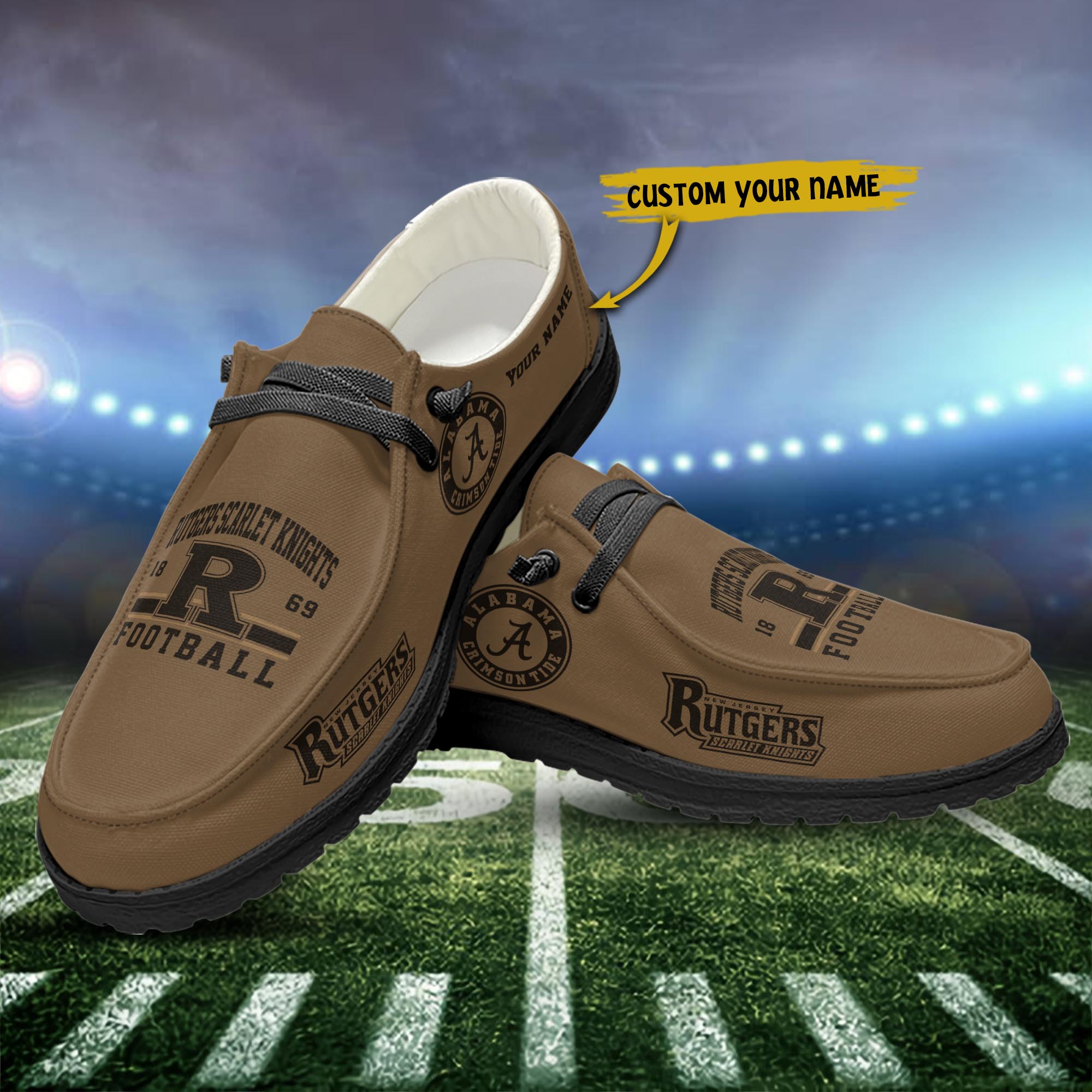 Rutgers Scarlet Knights personalisierte H-D-Sportschuhe – individuelles Namensdesign