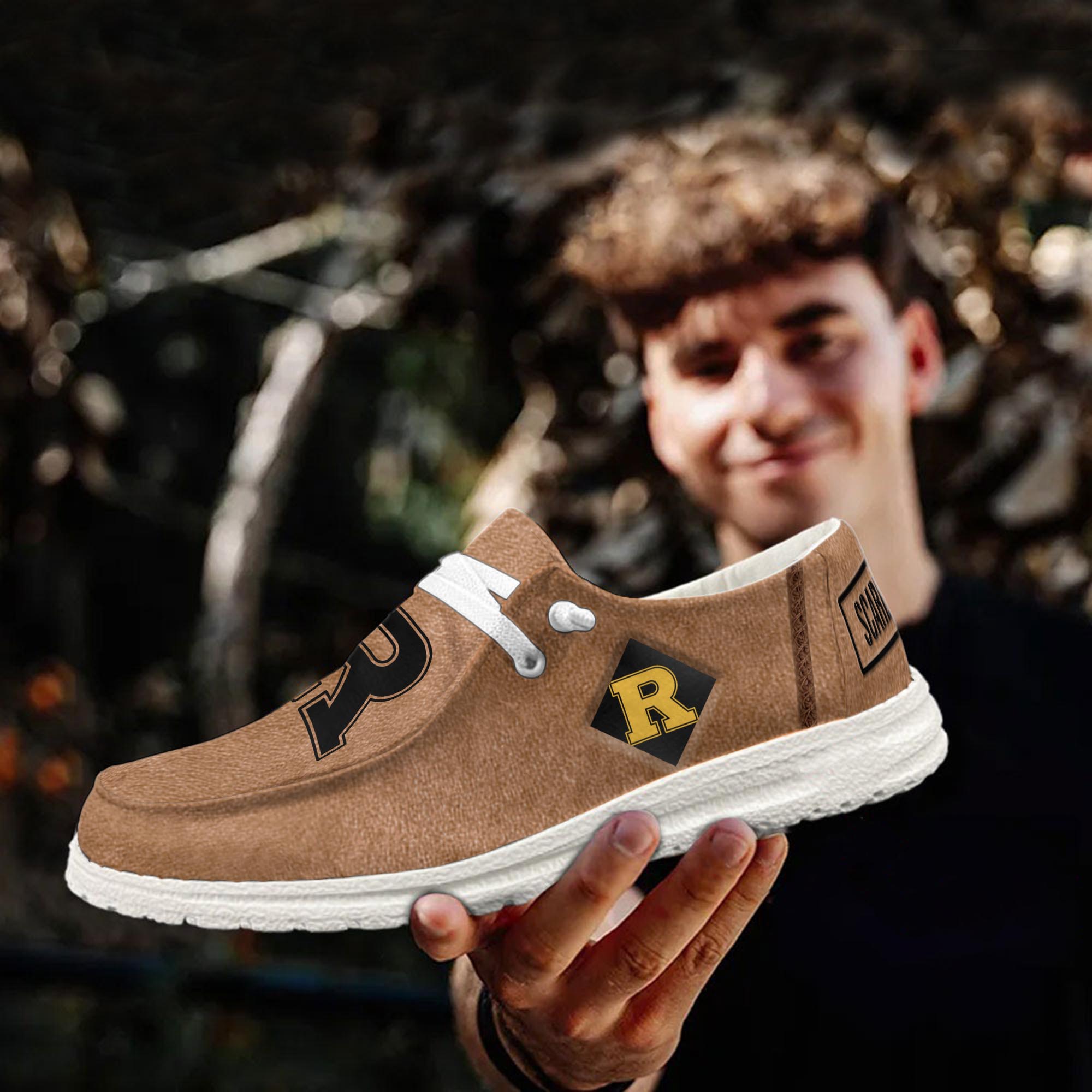 Rutgers Scarlet Knights Salute To Service personalisierte H-D-Sportschuhe – individuelles Namensdesign