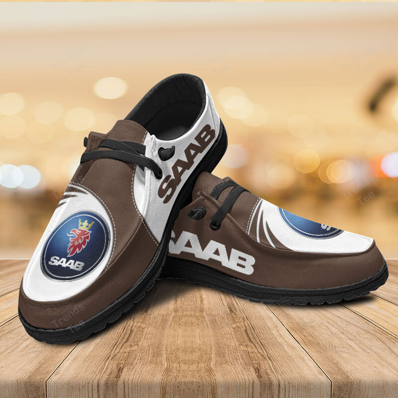 Saab personalisierte Hey Dude Sportschuhe – individuelles Namensdesign, perfektes Geschenk für Fans