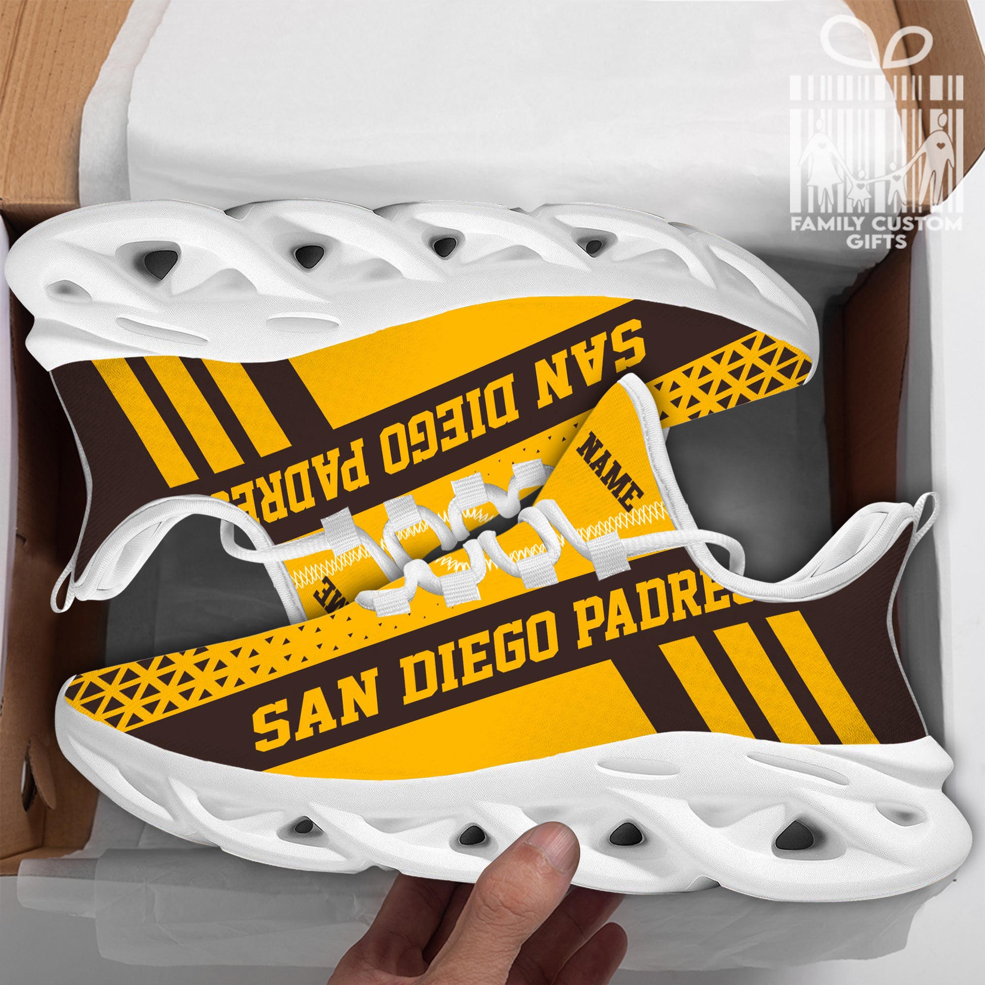 San Diego Padres Custom Baseball Personalisierte Max Soul Sneakers Laufsportschuhe für Männer Frauen