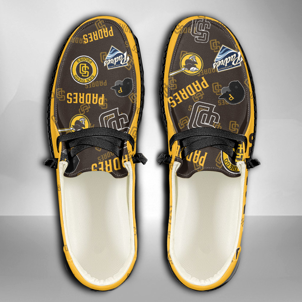 San Diego Padres personalisierte H-D-Sportschuhe – individuelles Namensdesign
