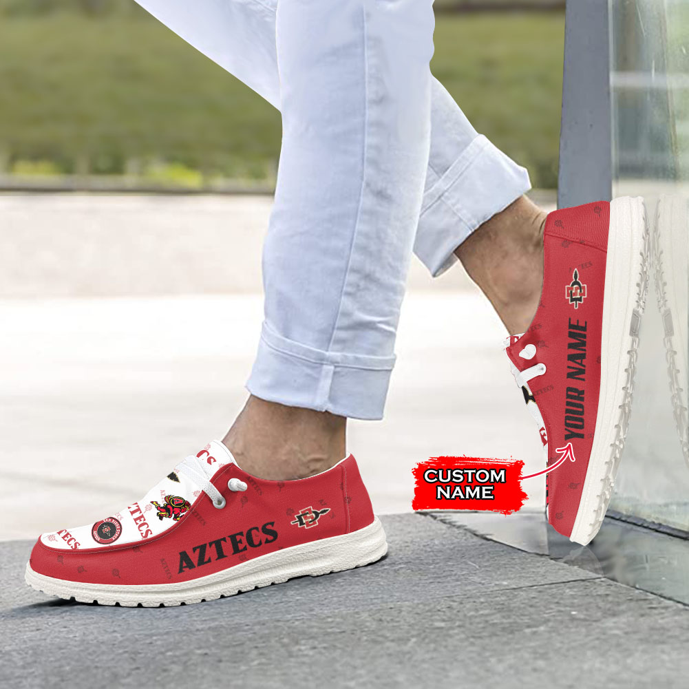 San Diego State Aztecs H-D Shoes Wally Herren-Slipper zum Schnüren für Männer und Frauen