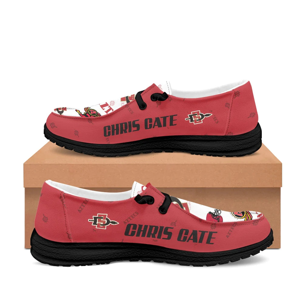San Diego State Aztecs personalisierte H-D-Sportschuhe – individuelles Namensdesign