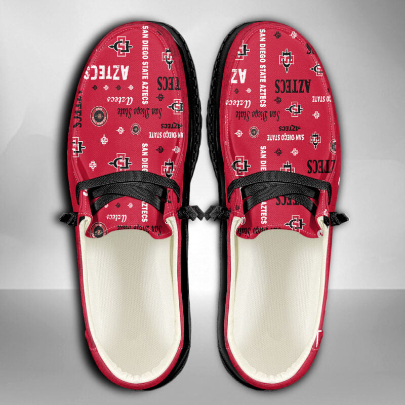 San Diego State Aztecs personalisierte H-D-Sportschuhe – individuelles Namensdesign