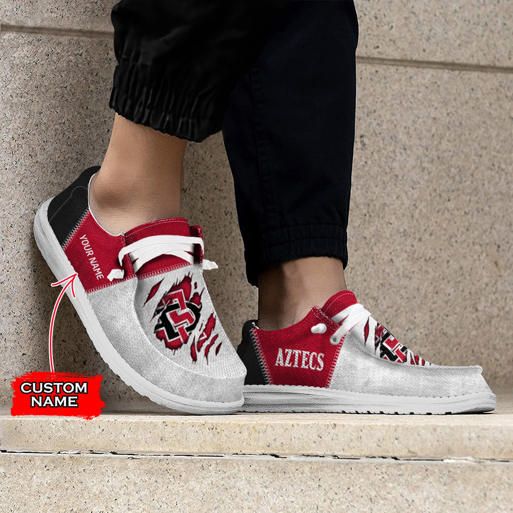 San Diego State Aztecs personalisierte H-D-Sportschuhe – individuelles Namensdesign