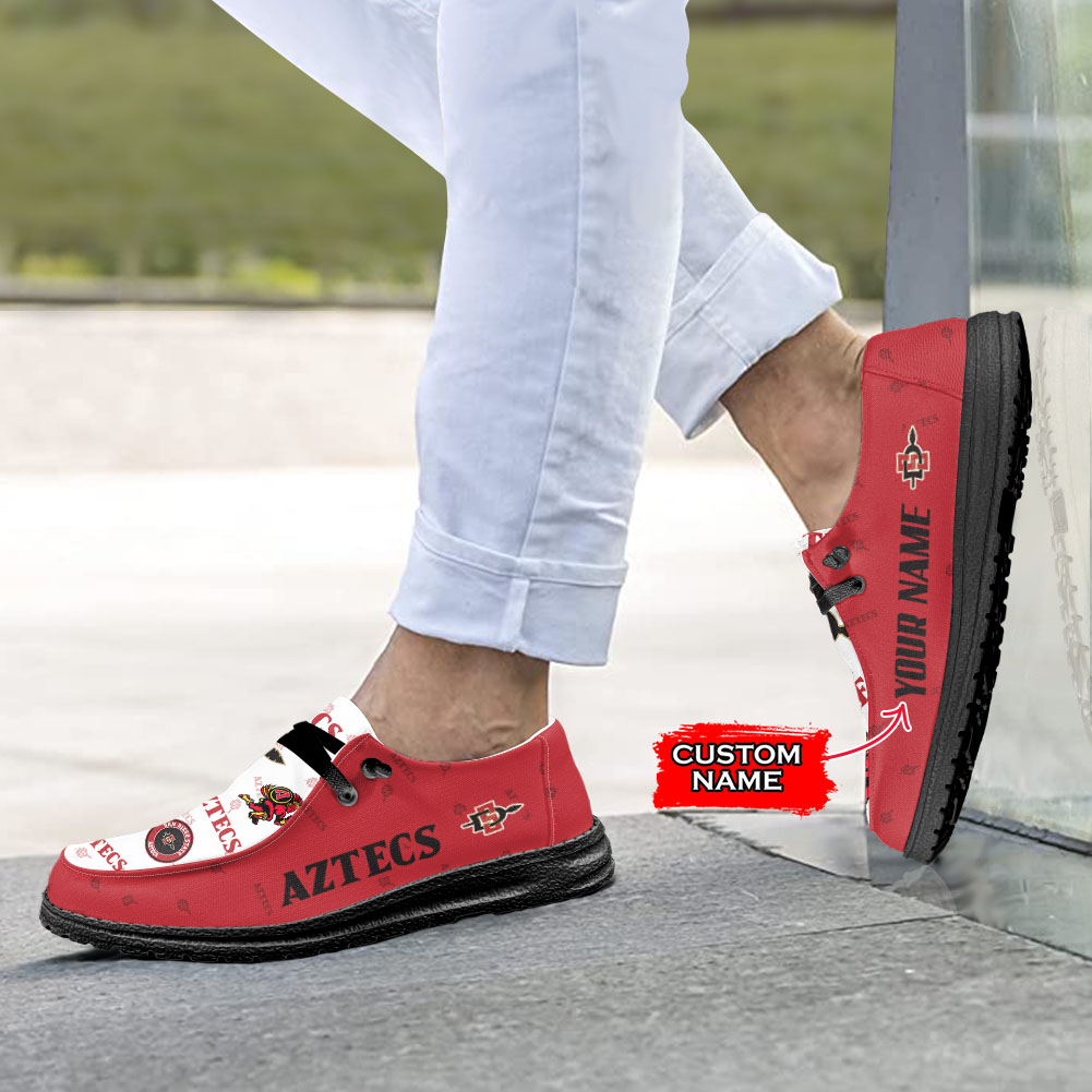 San Diego State Aztecs personalisierte H-D-Sportschuhe – individuelles Namensdesign