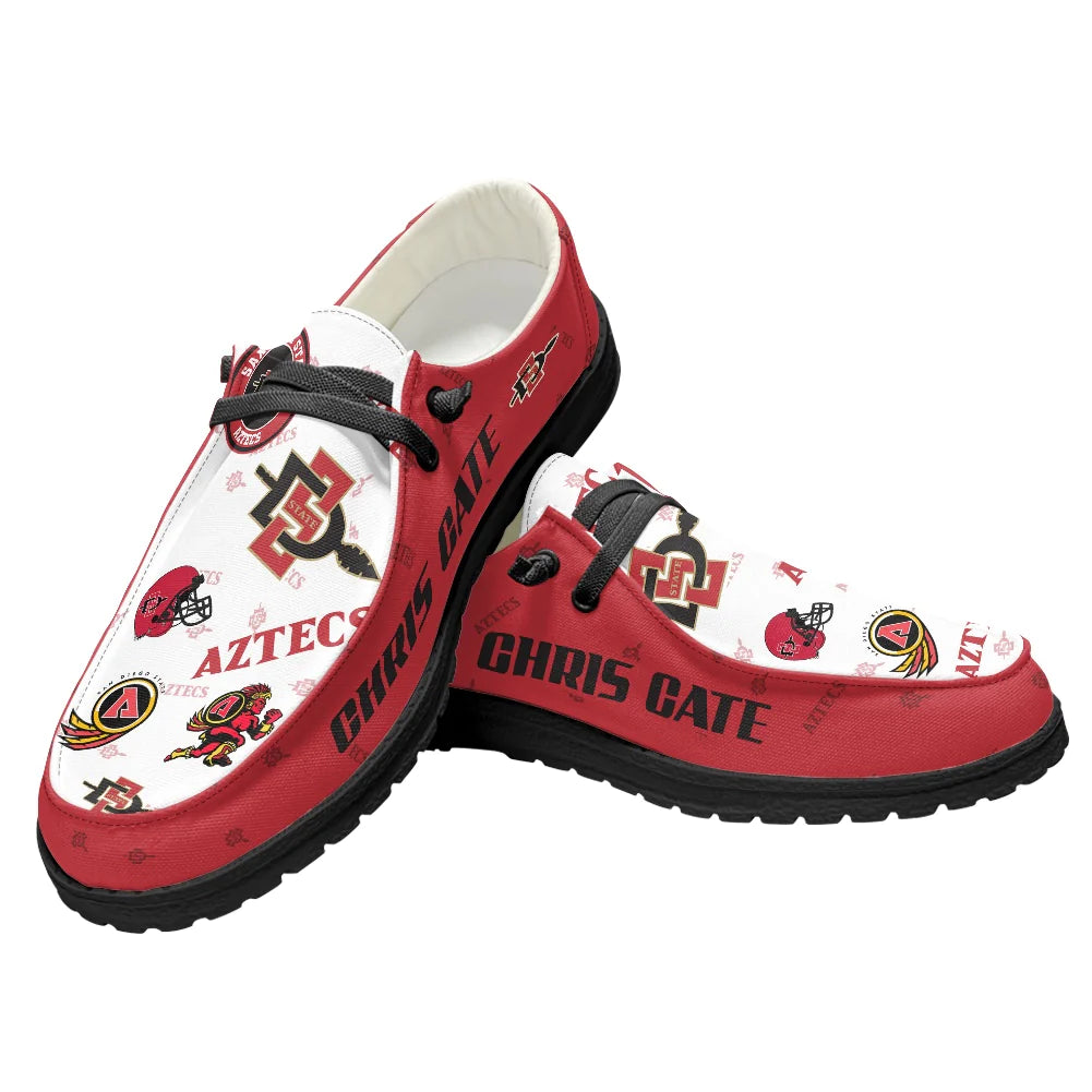 San Diego State Aztecs personalisierte H-D-Sportschuhe – individuelles Namensdesign
