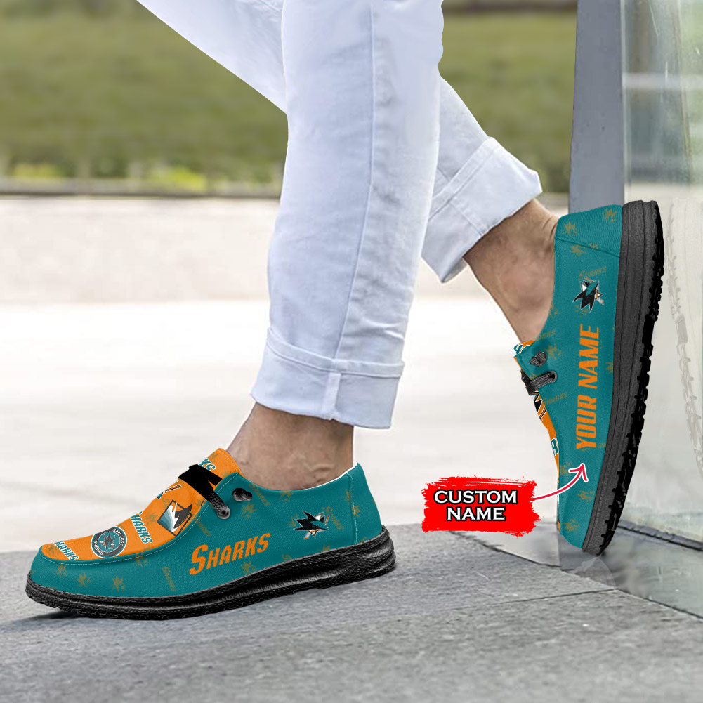 San Jose Sharks personalisierte H-D-Sportschuhe – individuelles Namensdesign