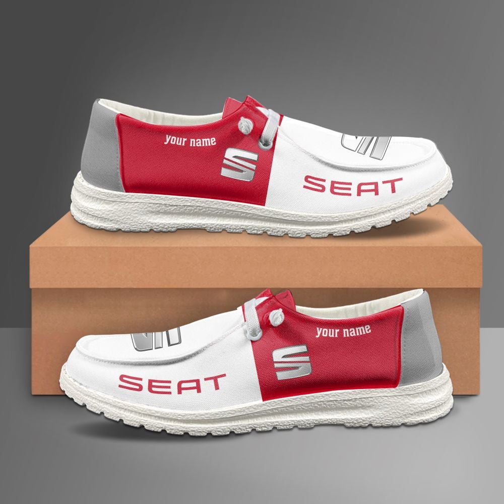 SEAT personalisierte Hey Dude Sportschuhe – individuelles Namensdesign, perfektes Geschenk für Fans