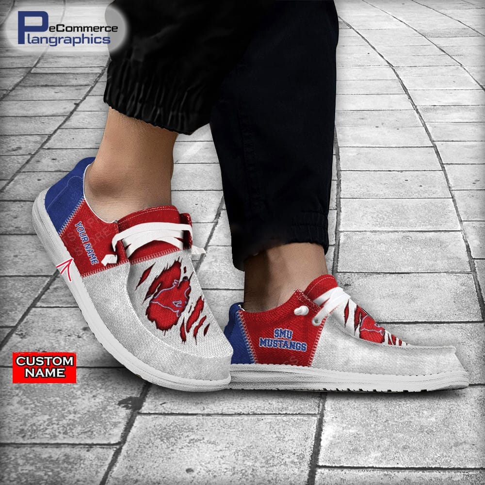 SMU Mustangs Custom Name H-D Schuhe