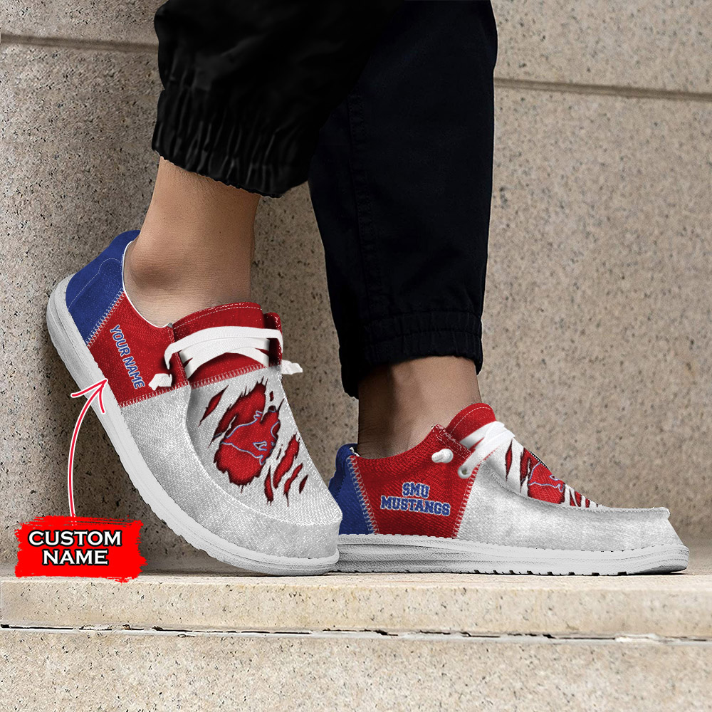 SMU Mustangs H-D Shoes Wally Herren-Slipper zum Schnüren für Männer und Frauen
