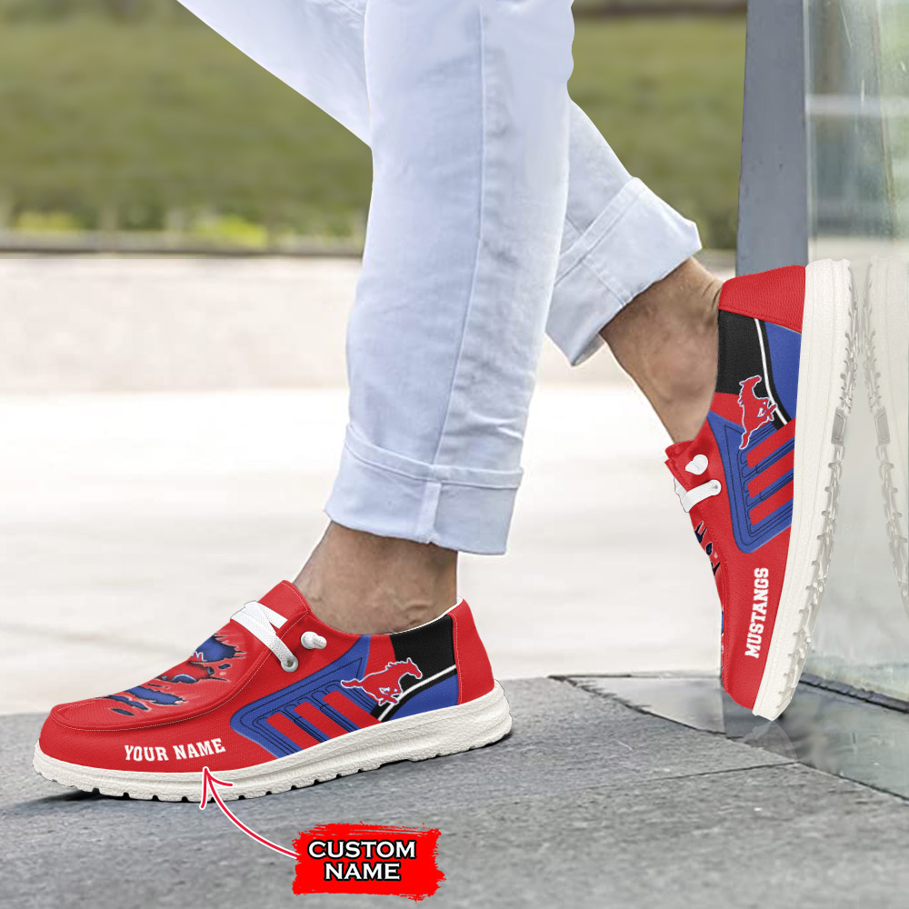 SMU Mustangs H-D Shoes Wally Herren-Slipper zum Schnüren für Männer und Frauen