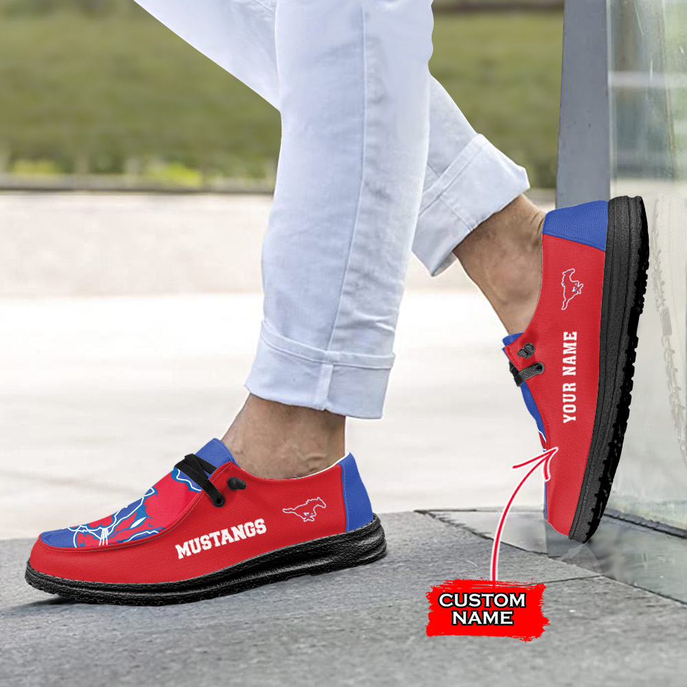 SMU Mustangs H-D Shoes Wally Herren-Slipper zum Schnüren für Männer und Frauen