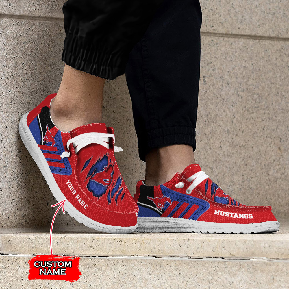 SMU Mustangs H-D Shoes Wally Herren-Slipper zum Schnüren für Männer und Frauen