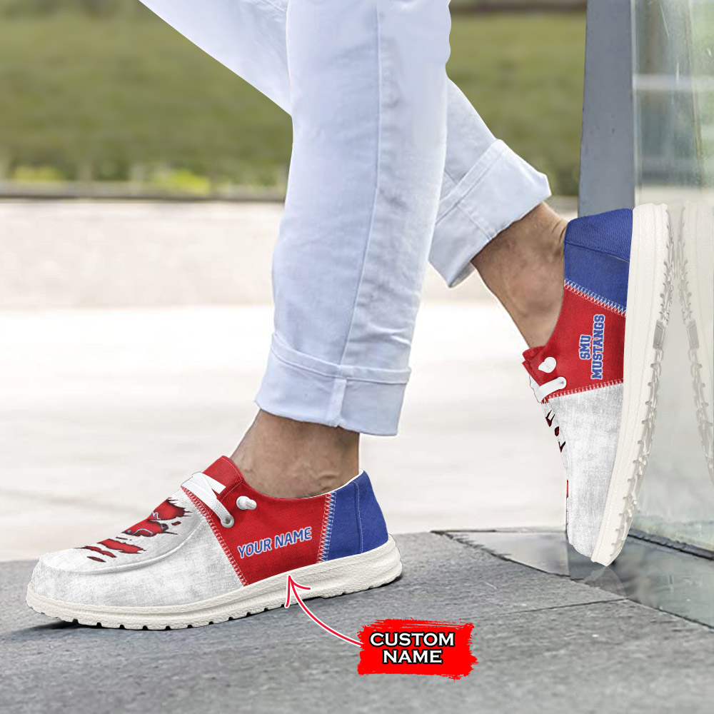 SMU Mustangs H-D Shoes Wally Herren-Slipper zum Schnüren für Männer und Frauen
