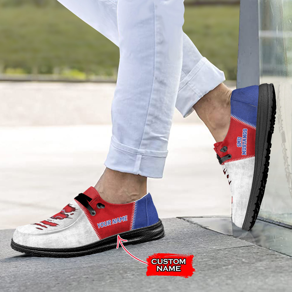 SMU Mustangs H-D Shoes Wally Herren-Slipper zum Schnüren für Männer und Frauen