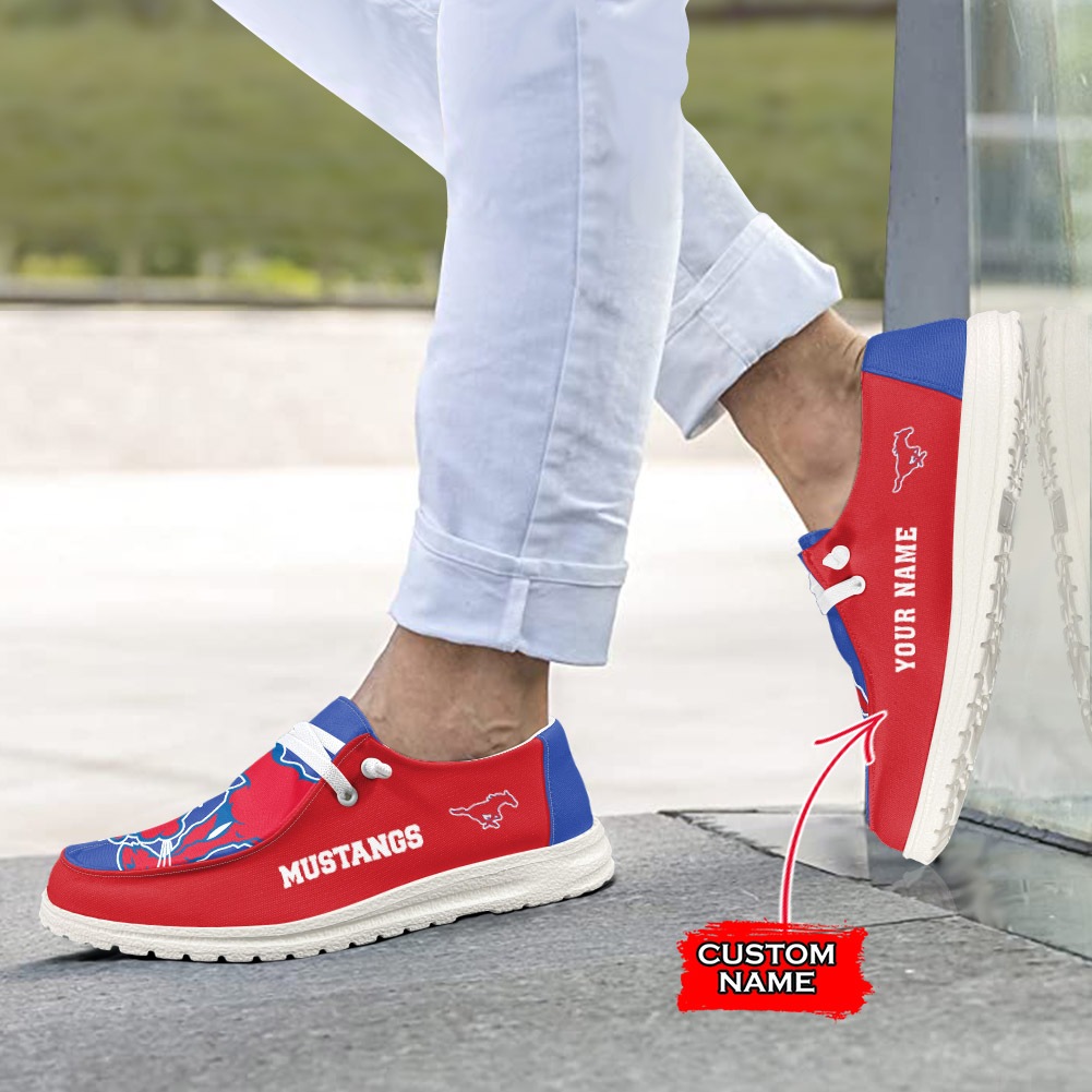 SMU Mustangs H-D Shoes Wally Herren-Slipper zum Schnüren für Männer und Frauen