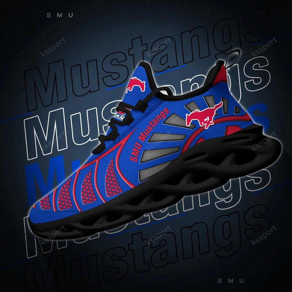 SMU Mustangs Max Soul Clunky, schwarz-weiße Laufschuhe