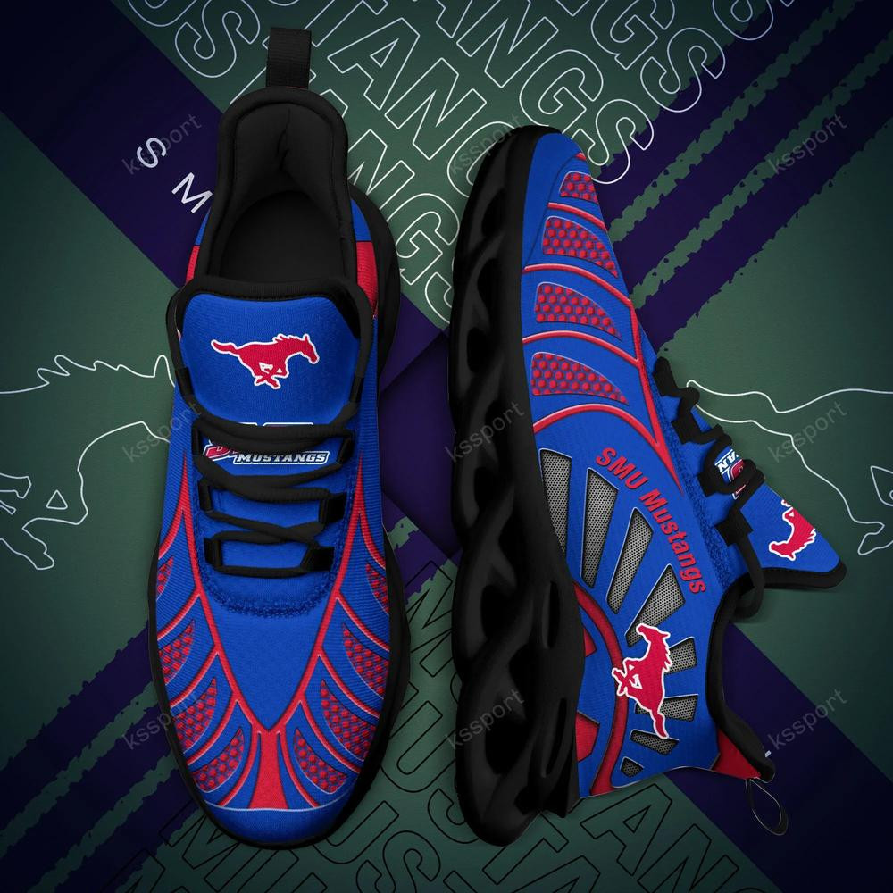 SMU Mustangs Max Soul Clunky, schwarz-weiße Laufschuhe