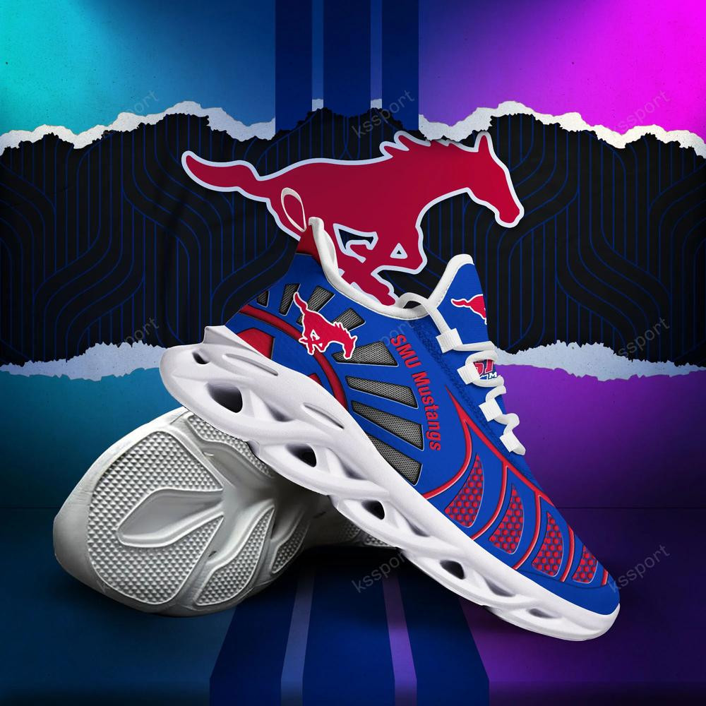 SMU Mustangs Max Soul Clunky, schwarz-weiße Laufschuhe