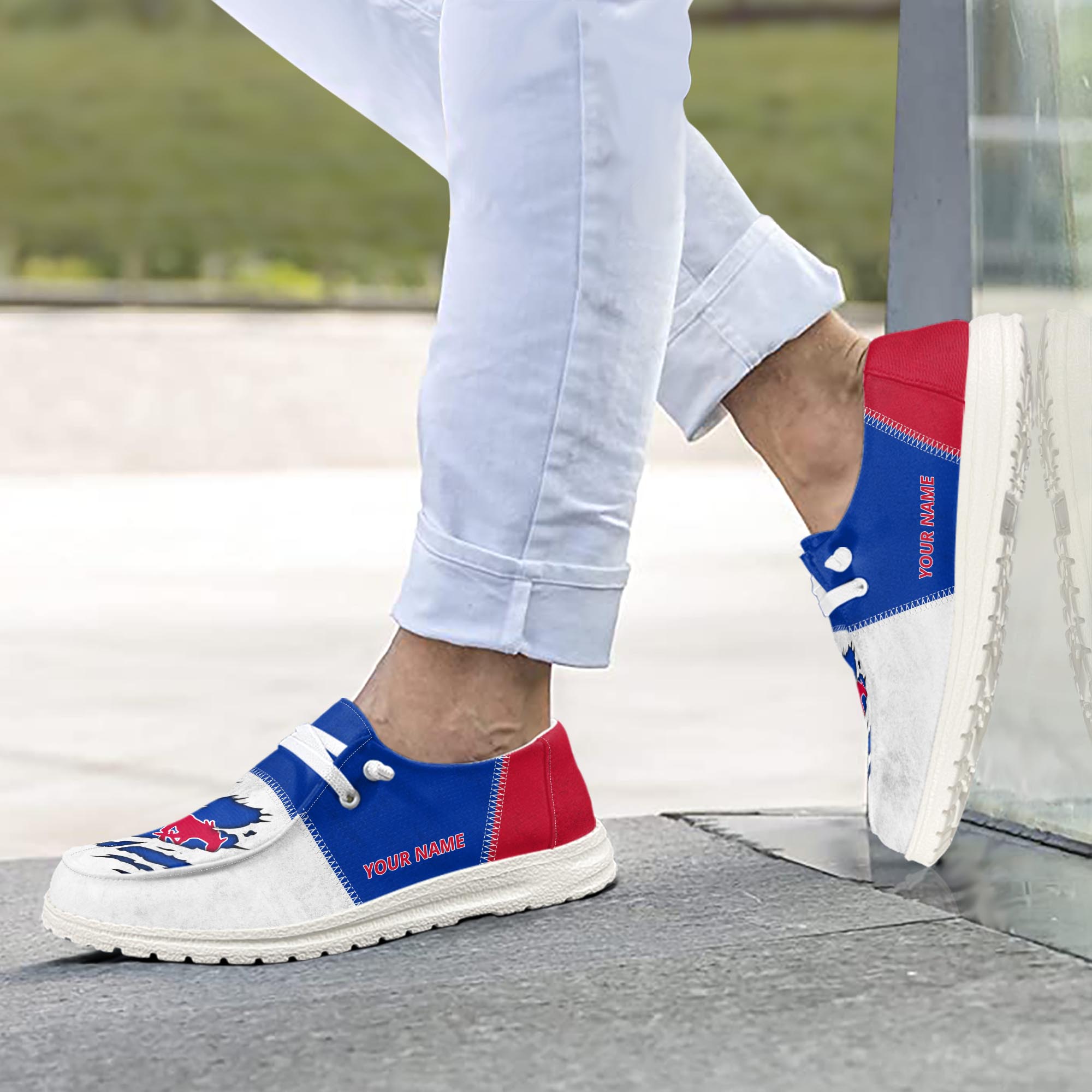 SMU Mustangs personalisierte H-D-Sportschuhe – individuelles Namensdesign