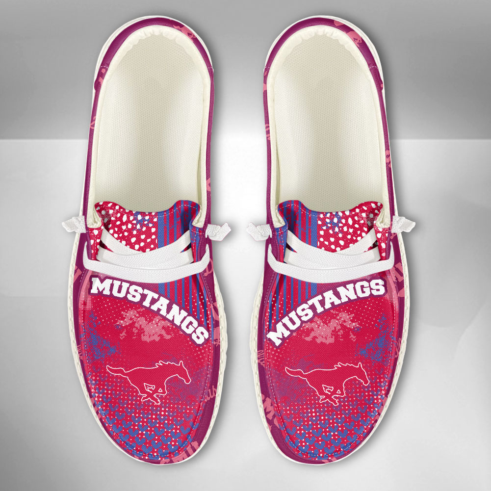 SMU Mustangs personalisierte H-D-Sportschuhe – individuelles Namensdesign