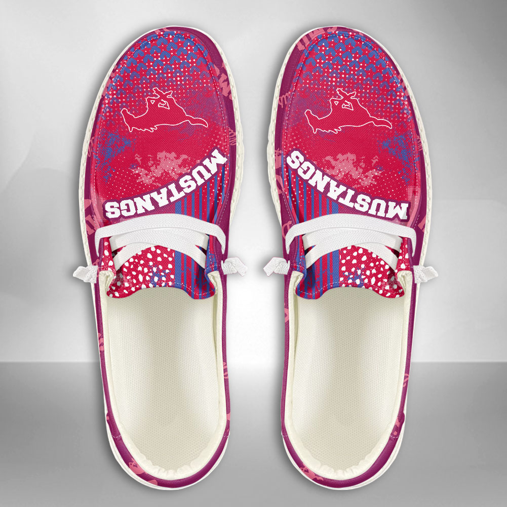 SMU Mustangs personalisierte H-D-Sportschuhe – individuelles Namensdesign