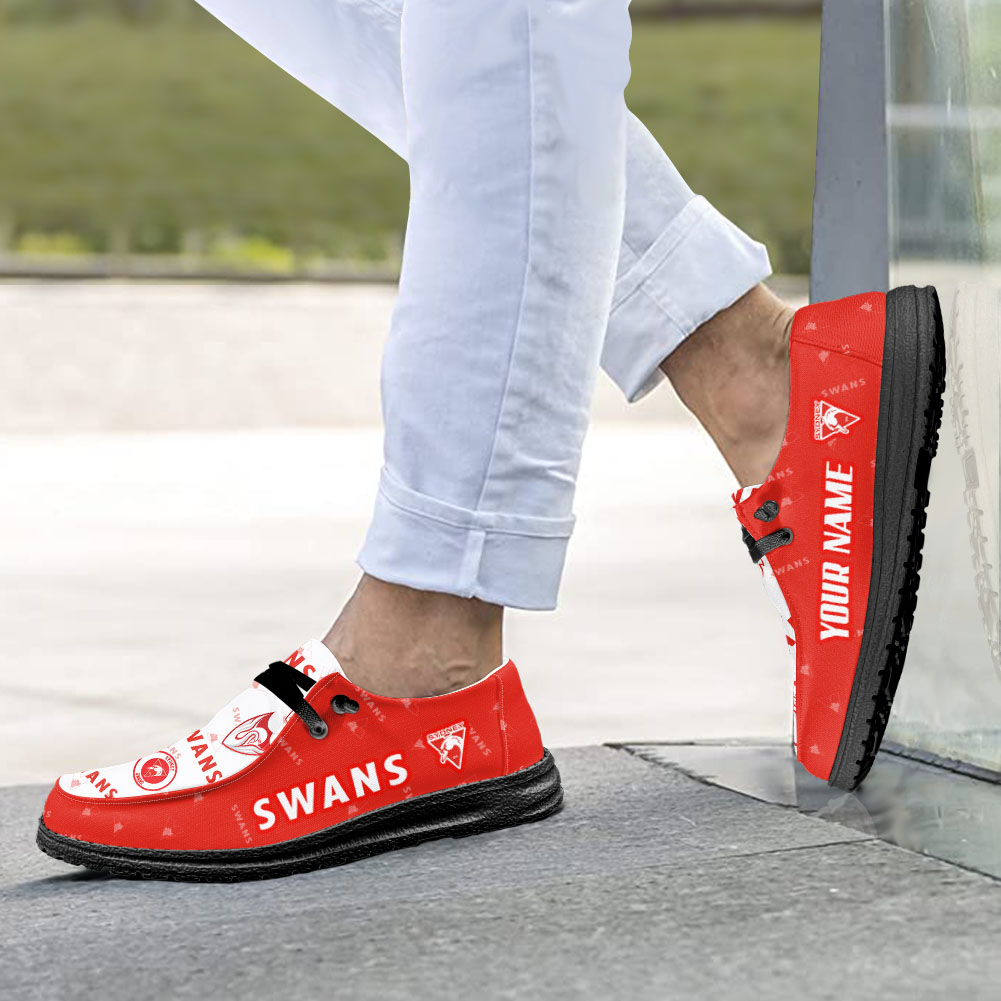 Sydney Swans personalisierte H-D-Sportschuhe – individuelles Namensdesign