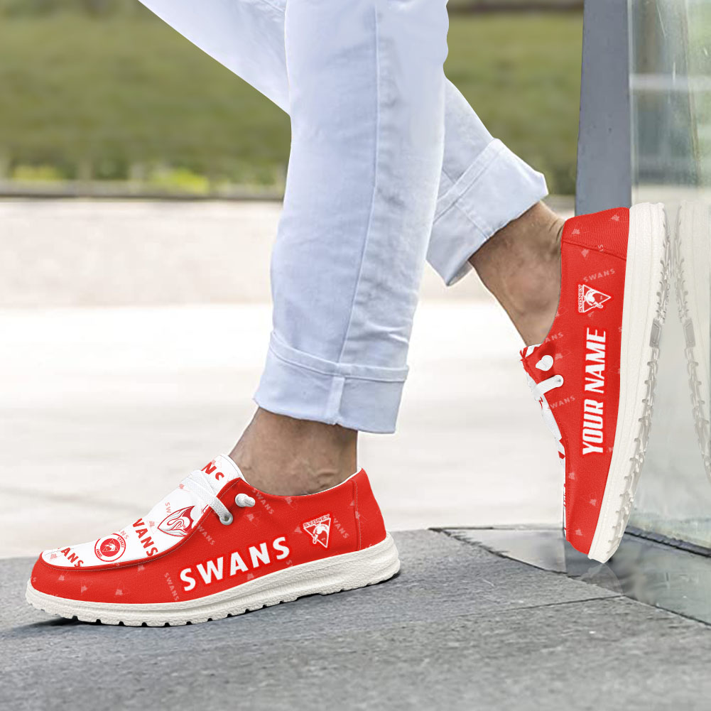 Sydney Swans personalisierte H-D-Sportschuhe – individuelles Namensdesign