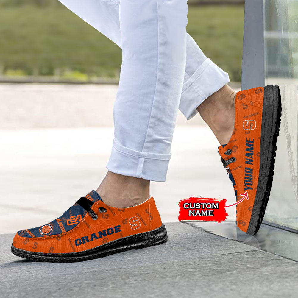 Syracuse Orange H-D Shoes Wally Herren-Schnür-Loafer für Männer und Frauen