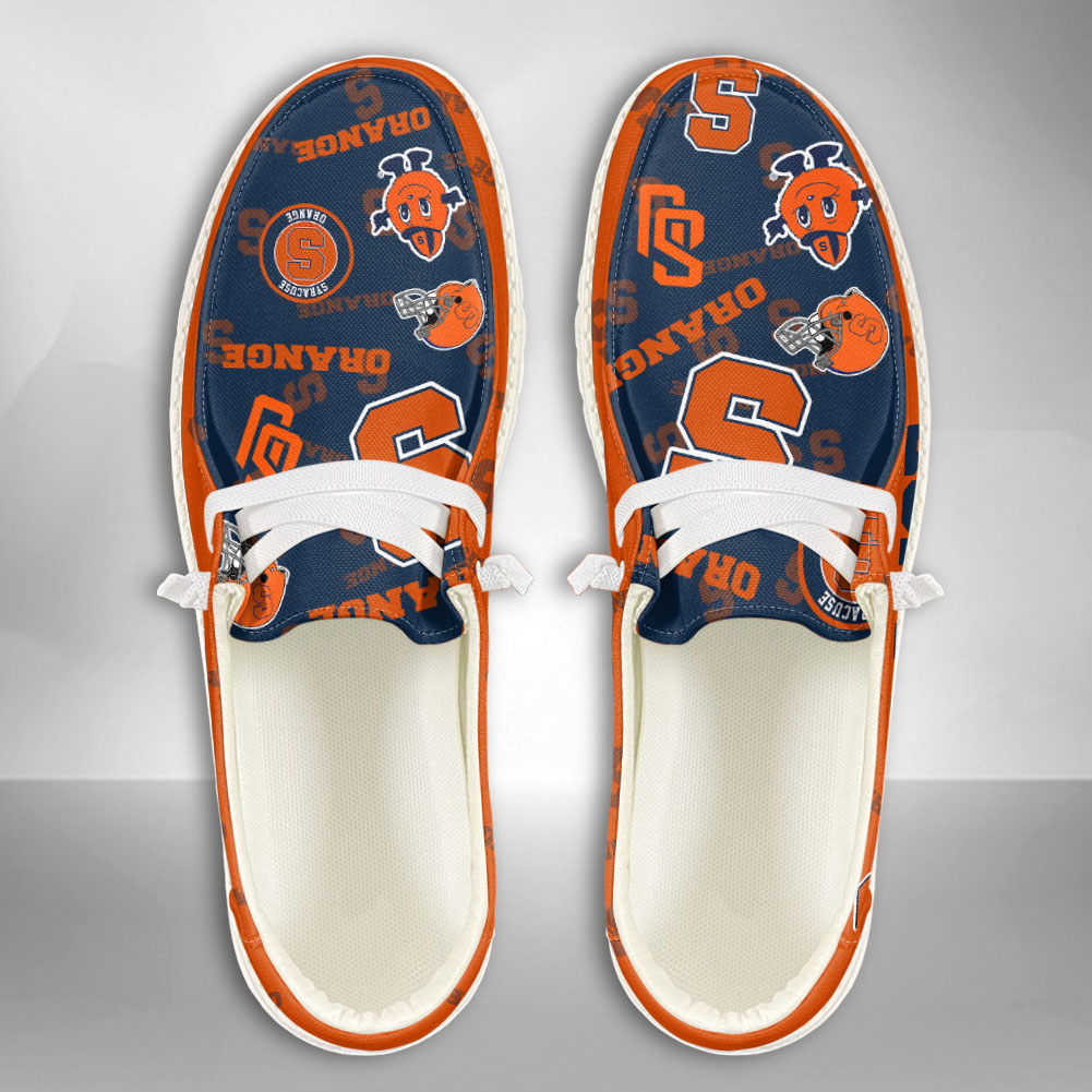Syracuse Orange H-D Shoes Wally Herren-Schnür-Loafer für Männer und Frauen