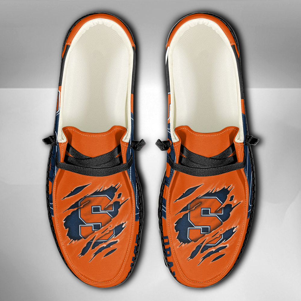 Syracuse Orange H-D Shoes Wally Herren-Schnür-Loafer für Männer und Frauen