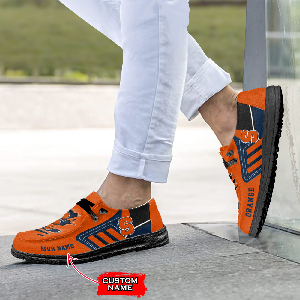 Syracuse Orange H-D Shoes Wally Herren-Schnür-Loafer für Männer und Frauen