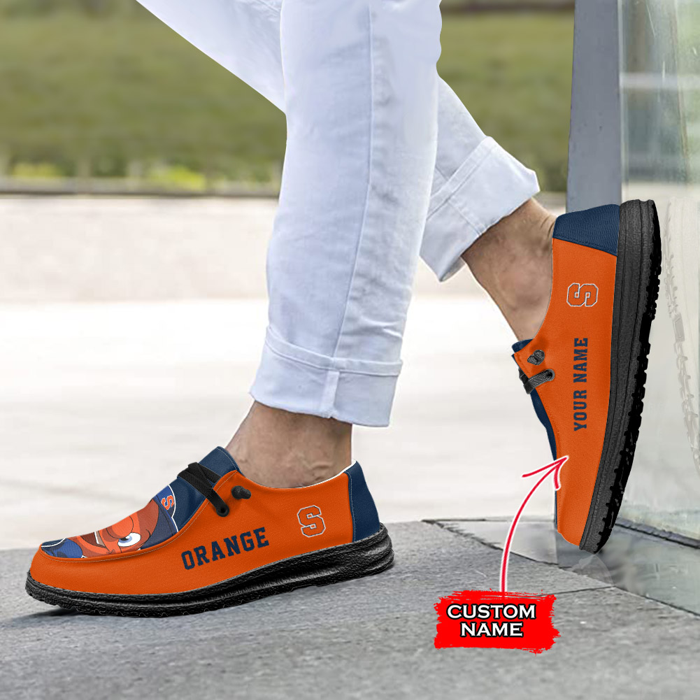 Syracuse Orange H-D Shoes Wally Herren-Schnür-Loafer für Männer und Frauen