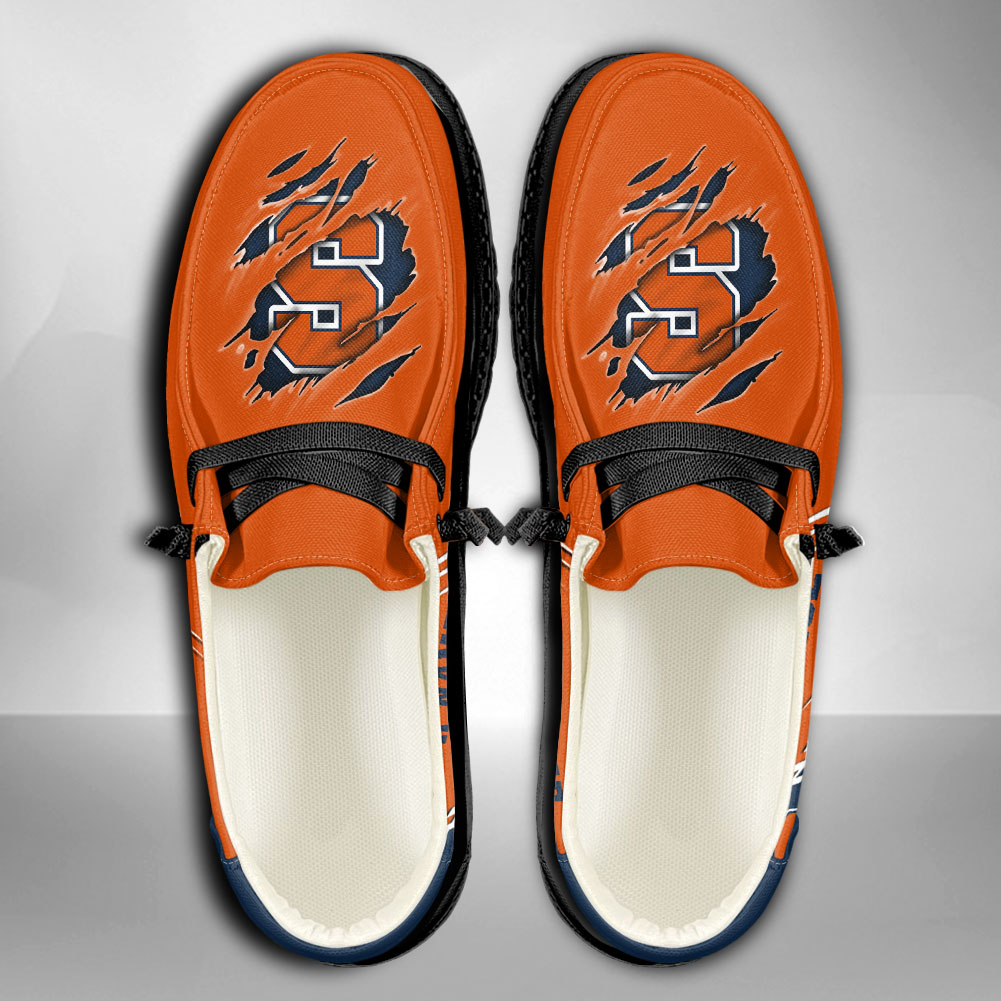 Syracuse Orange H-D Shoes Wally Herren-Schnür-Loafer für Männer und Frauen