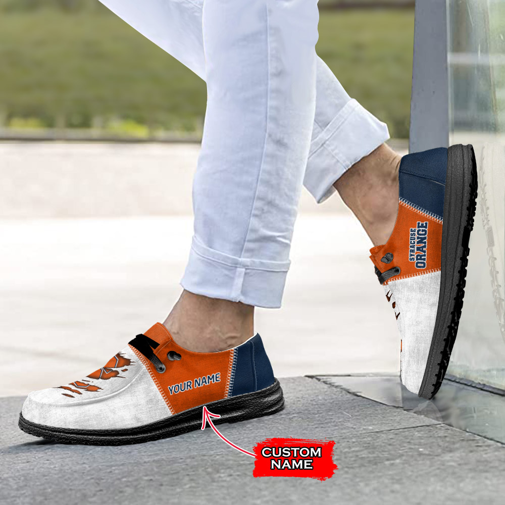 Syracuse Orange H-D Shoes Wally Herren-Schnür-Loafer für Männer und Frauen